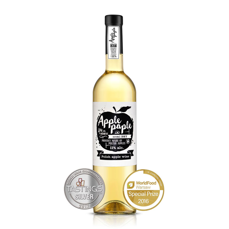 Nagradzane na świecie polskie wino jabłkowe Apple Paple Semi Dry